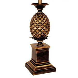 English Elm 32" 32" Tall Pineapple Table Lamp Antique Gold Finish with Taupe Bell Shade, 3-Way Bulb Ready, UL-Listed B072116048