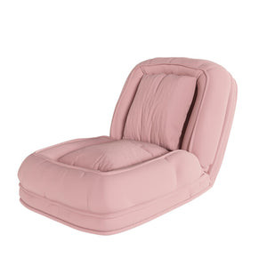 English Elm Upholstered Corduroy Floor Lounger Foldable Sofa Bed with 5 Reclining Positions Pink W2699P410741