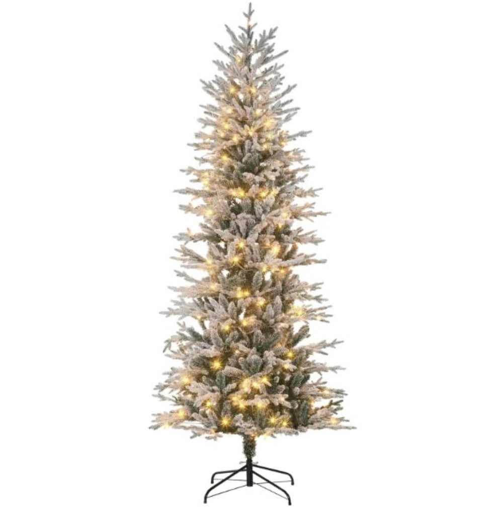 English Elm 6.5ft Artificial Cedar Tree with Pe Needles and Steel Base for Indoor Holiday Decor T3971P419552