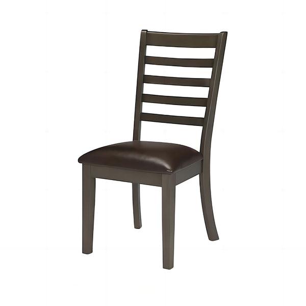 English Elm Simple Classic 7pc Dining Set with Faux Marble Top and Leatherette Chairs for Stylish Gatherings Brown 64 L x 40 W x 15 H B2741P348913