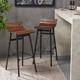 Christopher Knight Home® - Noble House - Pepperwood 35" Wooden Barstool - Set of 2