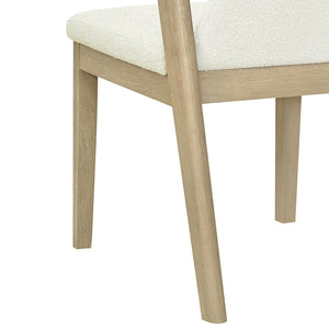 English Elm Christopher Knight Home® - Upholstered Backrest Armless Dining Chairs - Sleek Mid-Century Fabric Seats on Durable Oak Frame, 300lb Capacity Beige,Natural Ash N771P346002A