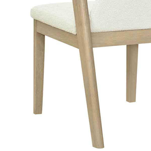 English Elm Christopher Knight Home® - Upholstered Backrest Armless Dining Chairs - Sleek Mid-Century Fabric Seats on Durable Oak Frame, 300lb Capacity Beige,Natural Ash N771P346002A
