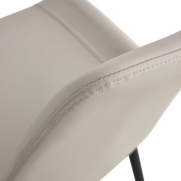 English Elm Table 5-Piece Dining Set: Luxurious Sintered Stone Top With 4 Ergonomic Warm Gray Pu Chairs For Comfort W1151S04205-GIGA