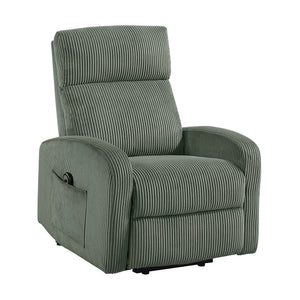 English Elm Contemporary Power Lift Chair Recliner with Plush Corduroy, Foam-Over-Coil Support & Side Pocket Green 31 L x 29 W x 24 H B011P395831