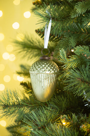 English Elm 2.8x2.8x4.3" Tear Drop Ornament Set of 12 — Shiny Glass Holiday Tree Decorations for Weddings & Parties W2078P253562