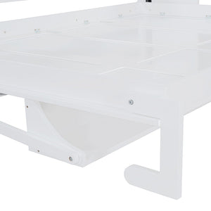 English Elm Queen Size Murphy Bed With Hydraulic Lift & Integrated Desk For Space-Saving Living Solutions N820S10033K-GIGA