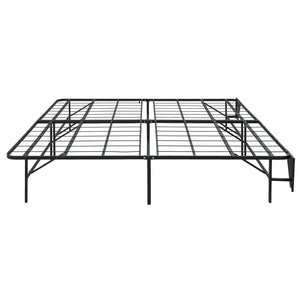 English Elm Black Metal Platform Bed Frame Queen High-Profile Foldable Design for Easy Assembly, Headboard Mountable Black 41 L x 39.25 W x 7 H B011P197728
