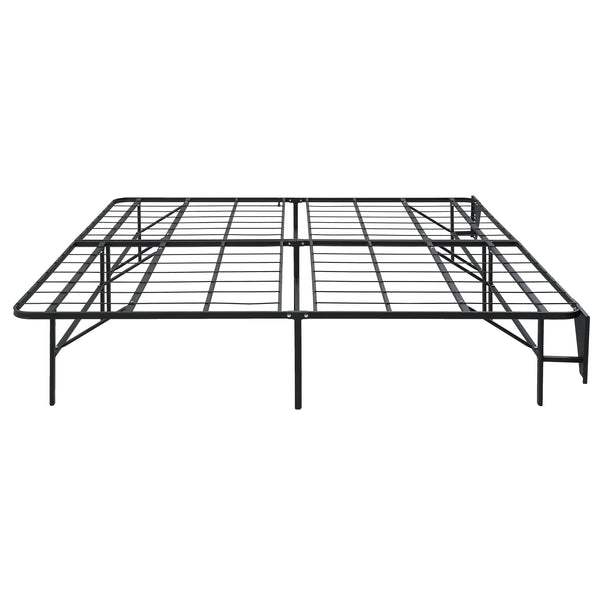 English Elm Black Metal Platform Bed Frame Queen High-Profile Foldable Design for Easy Assembly, Headboard Mountable Black 41 L x 39.25 W x 7 H B011P197728