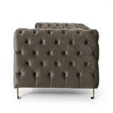 Christopher Knight Home® - Noble House - Keyser Modern Glam Tufted Velvet 3 Seater Sofa