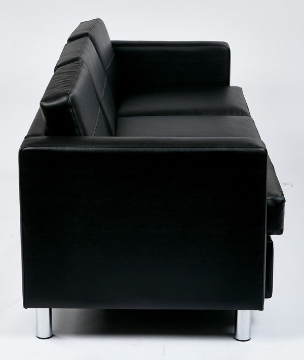 OSP Home Furnishings Pacific Sofa Couch Black