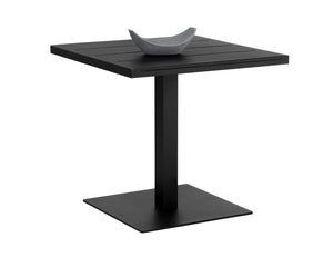 Sunpan MERANO Bistro Table - 32" Square - Sleek Black Aluminum - Modern Outdoor & Indoor Dining Solution 111221