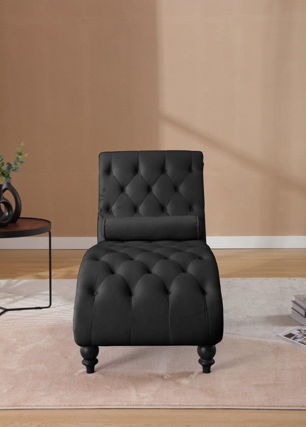 English Elm Classical Velvet Tufted Recliner Armchair with Nailhead Trim and Solid Wood Frame W2795P448683