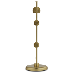 Satire Brass Table Lamp - Adjustable Mid-Century Modern Lighting with Dimmable LED, Gold Finish