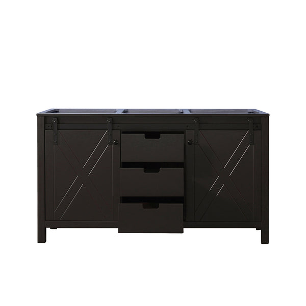 English Elm Brown Double Bath Vanity 60-in W x 22-in D with Soft Close Drawers, Solid Wood Frame, Ample Storage B2731P260045