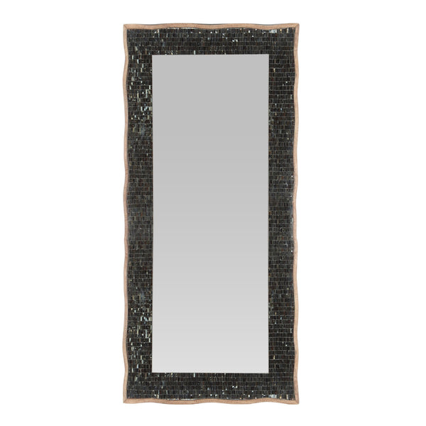 English Elm Christopher Knight Home® - RECT. Boho Handcrafted Rectangular Mosaic Wall Mirror, Golden Brown Mango Wood Frame, 64" Tall 71051.00