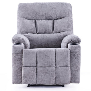 English Elm Oversized Recliner chair with ergonomic support, swivel rocker, quick 5-min assembly for adults comfort Stone Gray T3623P408754