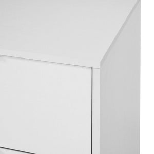 English Elm 9 Drawer Handleless White Matte Dresser Sleek Minimalist Storage for Bedroom or Hallway White W409S00015