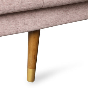 English Elm Aidan Tufted Fabric Sofa with Diamond Stitching and Gold Tipped Rubberwood Legs Blush 61688.00LBLSH