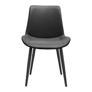 English Elm Beige Cotton Linen Armless Dining Chairs with Oak Legs Ergonomic Set of 2 Black W5815P476448
