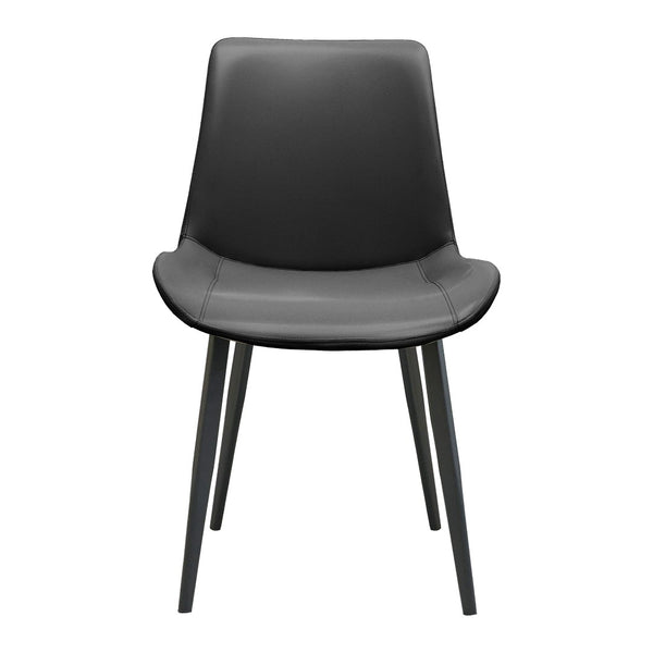 English Elm Beige Cotton Linen Armless Dining Chairs with Oak Legs Ergonomic Set of 2 Black W5815P476448