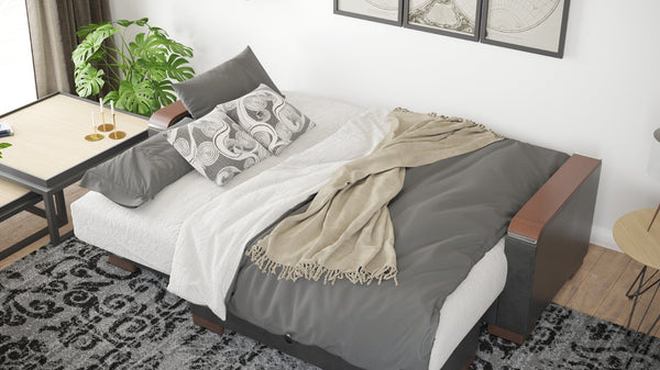 English Elm Primenest Zenaero Convertible Chaise Lounge With Storage – Stylish Chenille Upholstered Comfort! B030P303550-GIGA