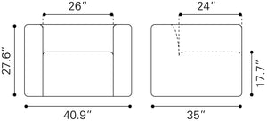 Puerto Plata Armchair Dason Snow 109795 Zuo Modern