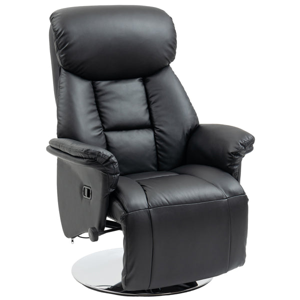 English Elm Homcom Manual Recliner Chair With 360° Swivel, Adjustable Footrest & Padded Arms For Ultimate Comfort W2225P217435