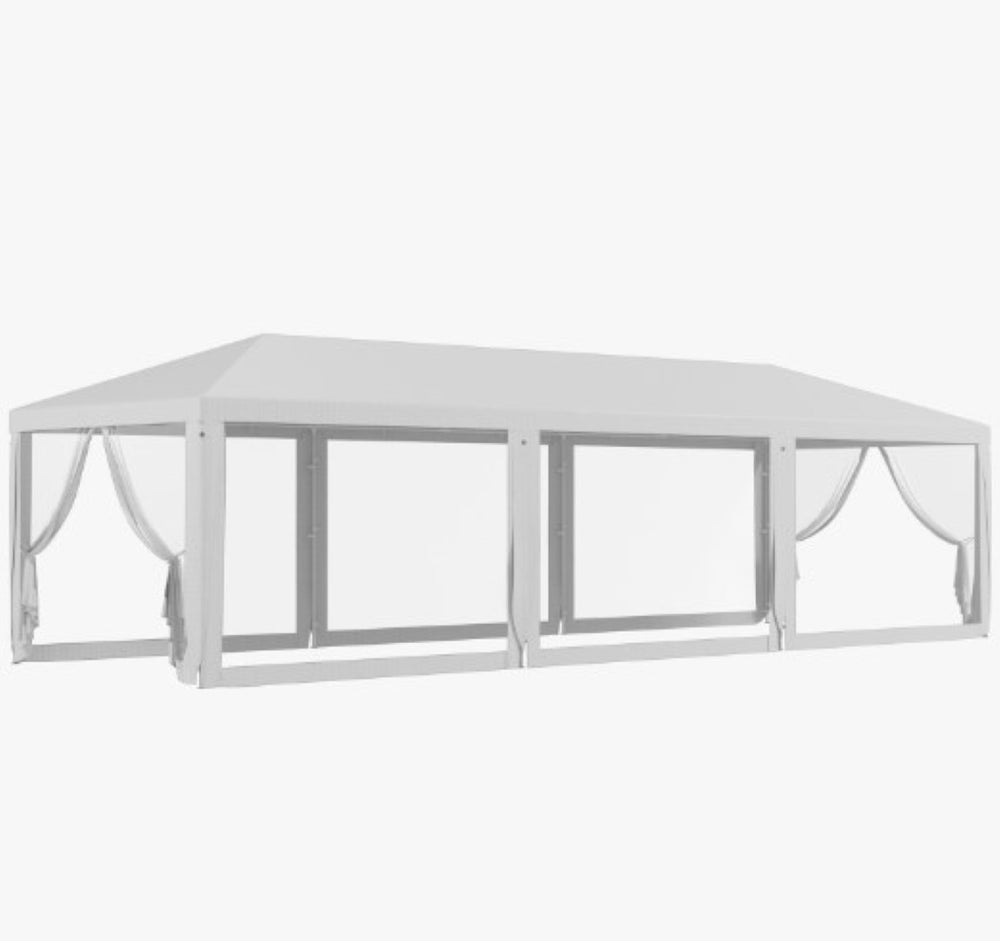 English Elm Shade Shelter Cathedral Roof Party Tent with Uv Canopy and Mesh Sidewalls for Events T3971P425522