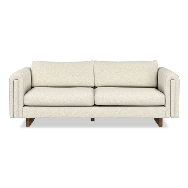 English Elm Jones 84 inch Sofa — Eco-Friendly Woven Upholstery, High-Density Foam, Durable Solid Wood Frame Ivory B136P364296