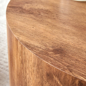 English Elm Cave Stone Patterned Mdf Round Coffee Table for Minimalist Industrial Living Rooms Wood W1151P460952