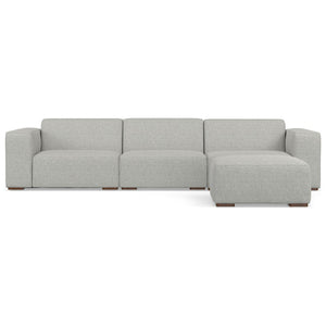 English Elm Rex 3-Seater Sofa & Ottoman Set - Eco-Friendly, Handcrafted Comfort In Pale Gray Performance Fabric B136P199263-GIGA