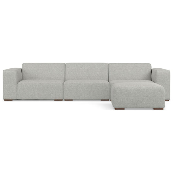 English Elm Rex 3-Seater Sofa & Ottoman Set - Eco-Friendly, Handcrafted Comfort In Pale Gray Performance Fabric B136P199263-GIGA