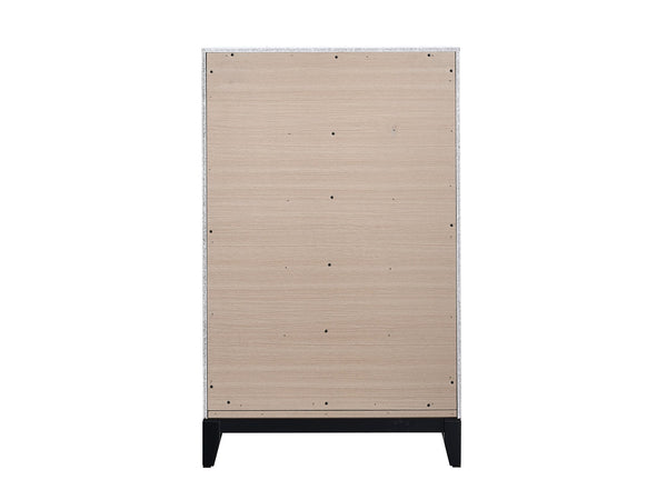 English Elm Glasgow Five-Drawer Chest with Dovetail Construction and Smooth Glides for Ample Organized Storage White 49 L x 34 W x 19 H B078P349547