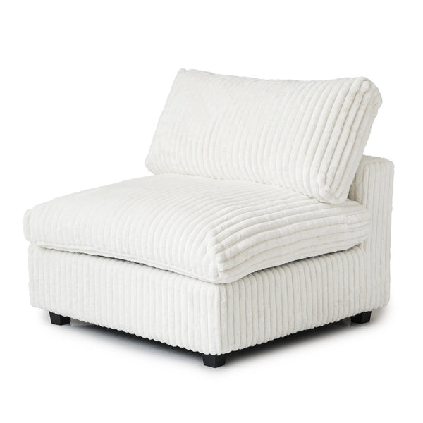 English Elm Pixel Modern Modular Sofa - Versatile Beige Corduroy L-Shaped Sectional For Cozy Living Spaces B341S00034-GIGA