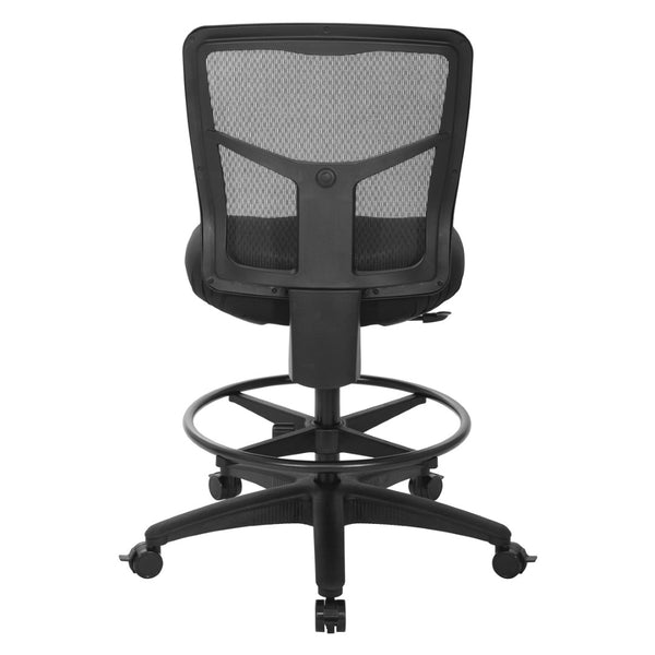 OSP Home Furnishings Progrid® Mesh Drafting Chair Ergonomic Breathable Back Lumbar Support for Standing Desks 92583-30