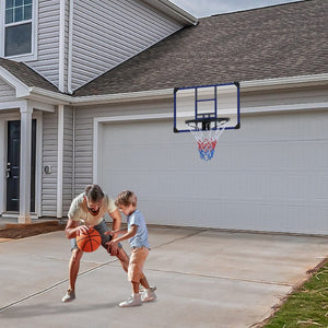 English Elm Wall-mounted Basketball Hoop Shatterproof Backboard Folding Rim All-weather Net W1408P272360
