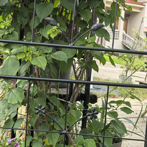 English Elm Metal Garden Trellis Set - Durable 2-Piece Climbing Plant Support For Stylish Indoor/Outdoor Decor W840P321536