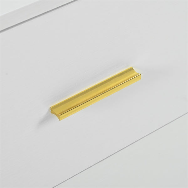 English Elm Modern Classic 3-Column 9-Drawer Dresser in White — Spacious, Waterproof, Sturdy Bedroom Chest W1785P324461