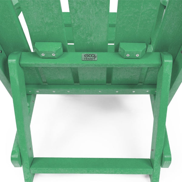 English Elm Shoreline Recycled Hdpe Folding Adirondack Chair Fully Assembled Modern Patio Seating Green B2745P409682