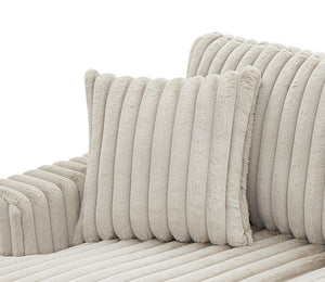 English Elm U U Shaped Sleeper Sofa with Pull-Out Bed and Hidden Chaise Storage, Plush Corduroy Comfort khaki W1417S00078