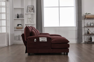 English Elm United We Win U Shaped Cloud Couch - Luxurious Chenille 4-Seat Sectional With Memory Foam & Storage W1568S00214-GIGA