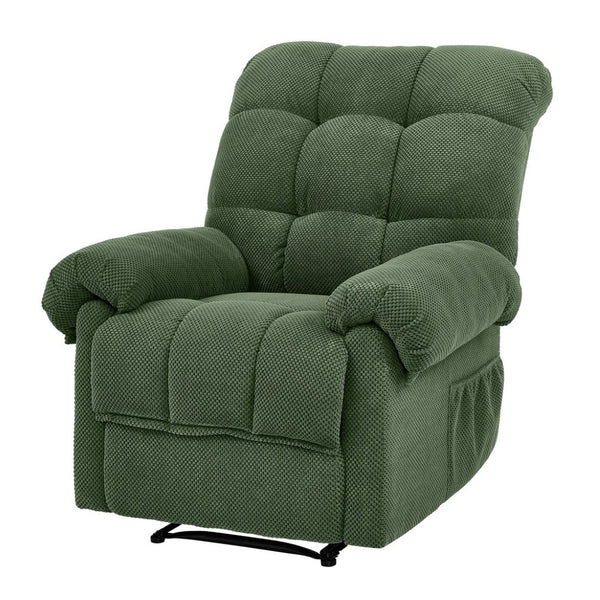 English Elm Camel Overstuffed Manual Recliner with High Density Padding for Modern Living Rooms Army Green W5568P449824