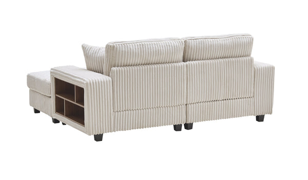 English Elm Convertible Oversized Corduroy Sofa Chair – Plush Modern Sleeper With Storage For Living Room Comfort W1793S00030