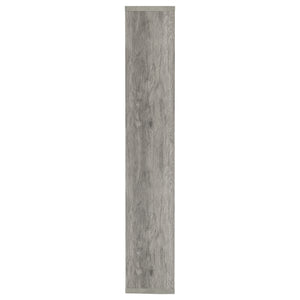 English Elm Geometric Bookcase with 7 Open Shelves for Home Decor, Modern Sturdy Engineered Wood Accent Tower Driftwood,Grey 71.88 L x 14.14 W x 8.87 H B011P305076