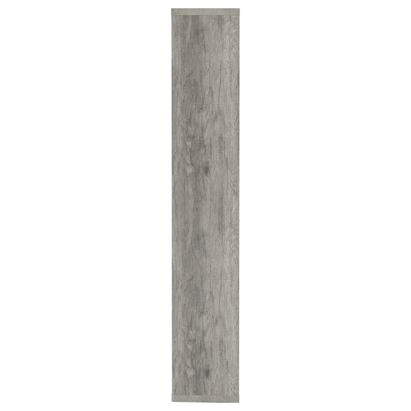 English Elm Geometric Bookcase with 7 Open Shelves for Home Decor, Modern Sturdy Engineered Wood Accent Tower Driftwood,Grey 71.88 L x 14.14 W x 8.87 H B011P305076