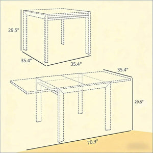 English Elm Outdoor Expandable Aluminum Slatted Patio Dining Table Seats Four to Six Guests T3971P491137