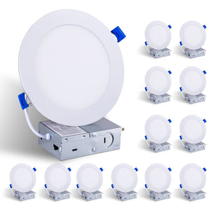 English Elm 6 Pack Slim Canless Wafer Ceiling Lights Dimmable 5cct Selectable for Any Room W2312P416004