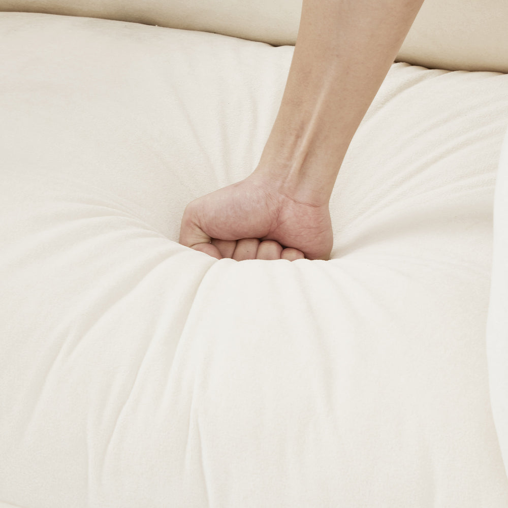 English Elm Modern Armchair Sofa Cozy Chenille Upholstered 47" Chair with Movable Ottoman, Wide Seat Comfortability Beige N719P292695A