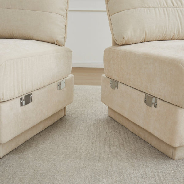 English Elm Chenille Cloud Loveseat with Quilted Back Pillows Deep Seat Comfort for Living Room W714S01748